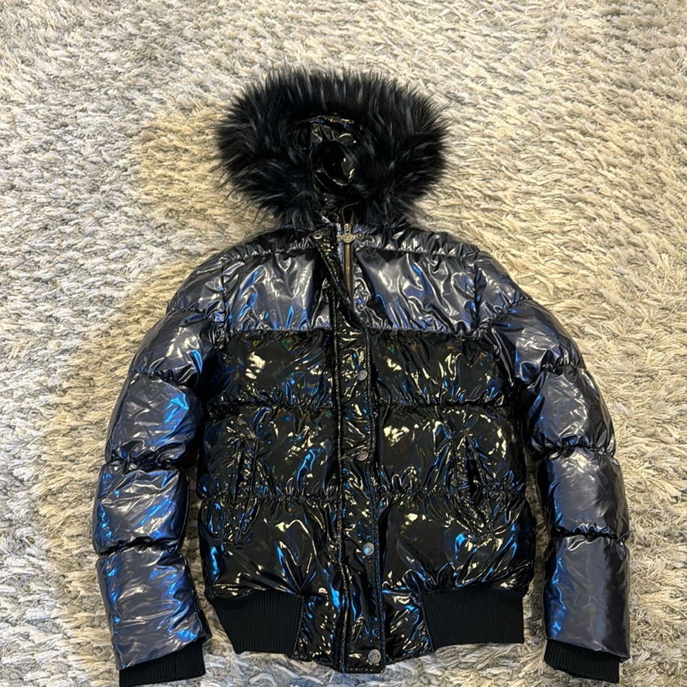 Appaman kids winter coat black/pewter size 14